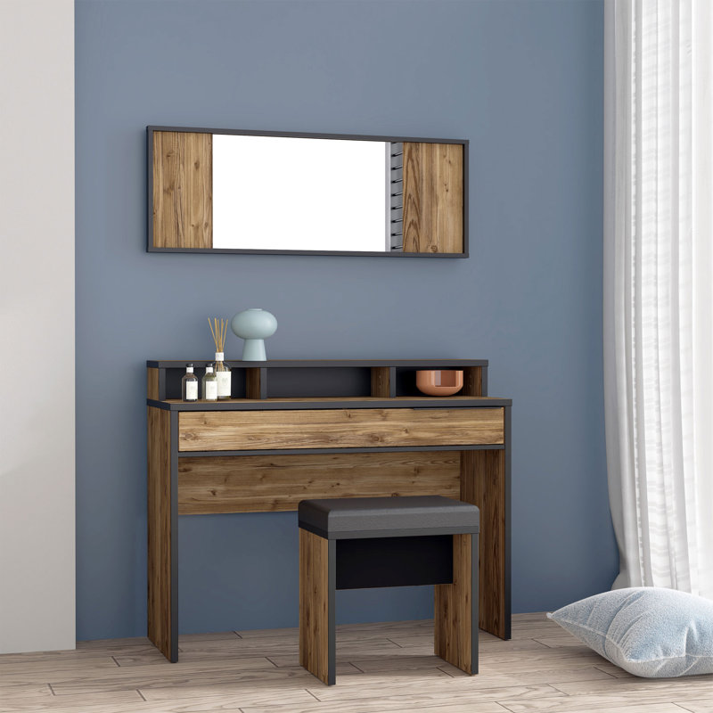 Cali Dressing Table with Mirror