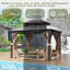 Pavillon de jardin à toit rigide, pavillon de jardin à double toit avec cadre en aluminium pour patio, pelouse, cour arrière-109616294