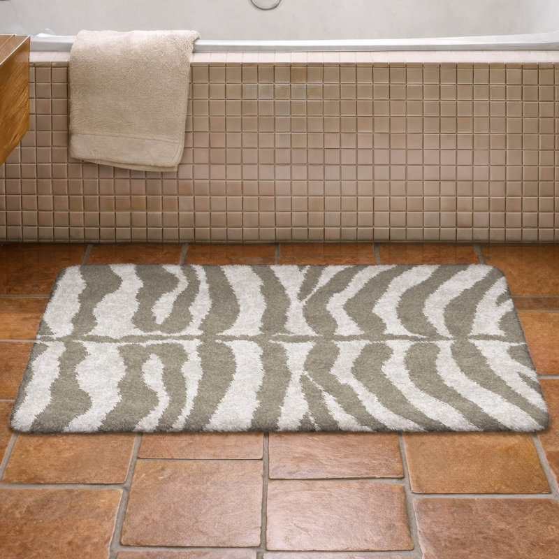 Premium Machine Washable Dream Shag Zebra Rug, Taupe, 2'6" x 3'10"
