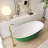 65'' Freestanding Tub Solid Surface Resin Stone Soaking Bathtub-111987428