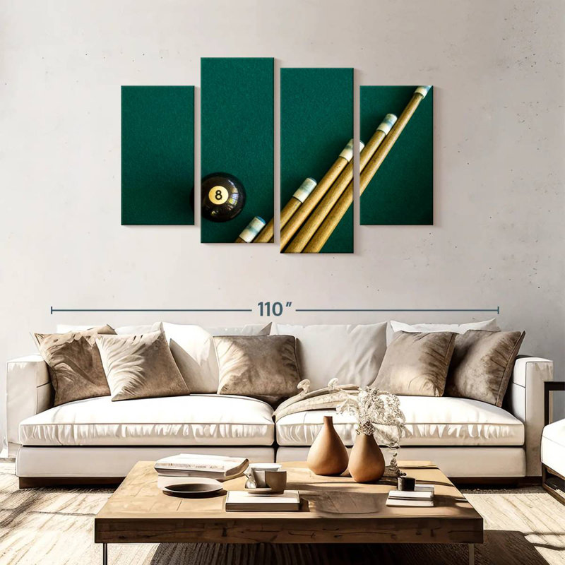 Billiard Ball And Sticks, H 48 po x l 75 po