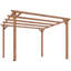 Outsunny 3 x 3 m Wooden Pergola Kit w/Triangle Supports-122949025