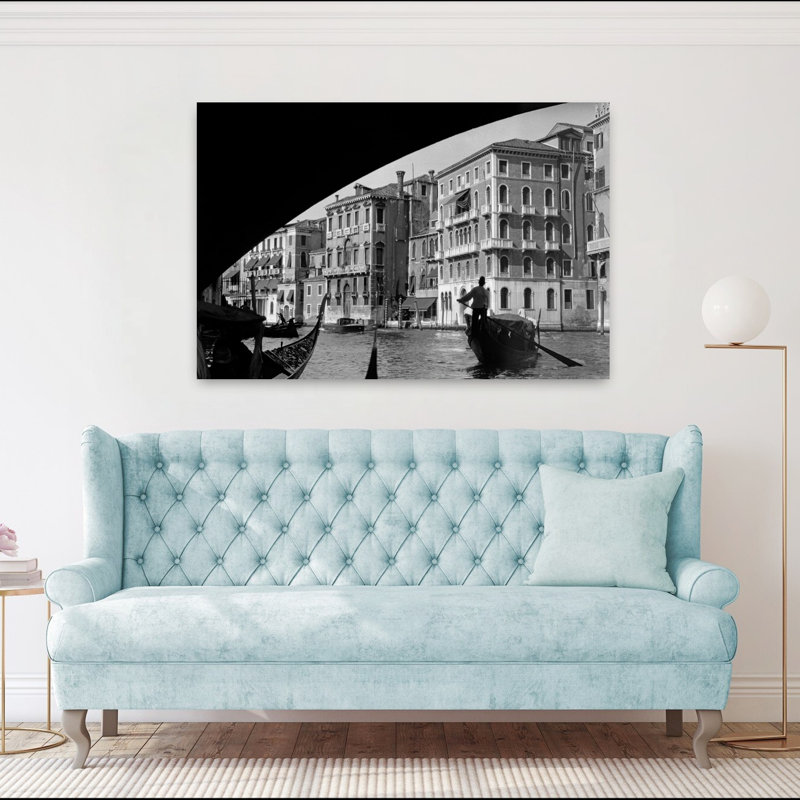 1920S 1930S Gondola Beneath Rialto Bridge Grand Canal Venice Italy Classic Retro Vintage City Wall Art, 60" H x 40" W
