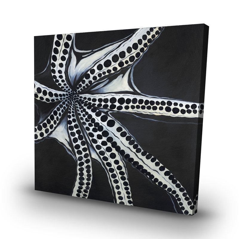 Large octopus tentacle - 32"x32" art on canvas