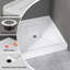 Base de panneau de douche à seuil simple blanc l 30 po x P 30 po avec ensemble de bonde et couvercle de bonde inclus, antidérapant