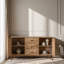 Commode 9 tiroirs, commodes et commodes modernes, meuble télé, commode en bois clair pour chambre à coucher, salon, couloir