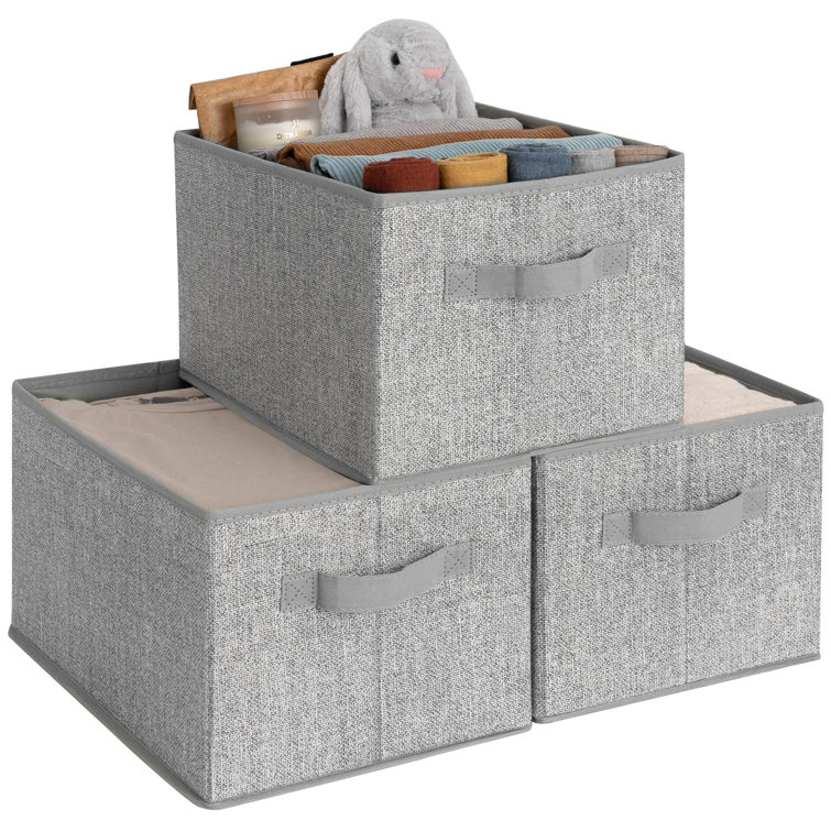 Clothing Storage Bins, Closet Bin with Handles, Foldable Rectangle Storage  Baske