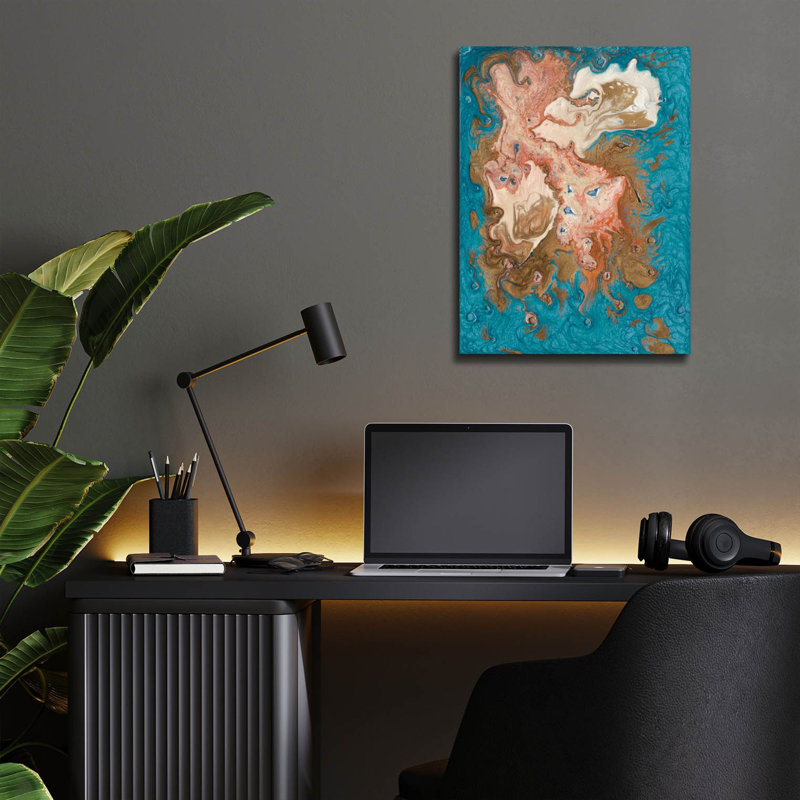 Art mural en verre épique «Reef 2» par Alicia Ludwig, H 16 po x l 12 po x P 0,13 po