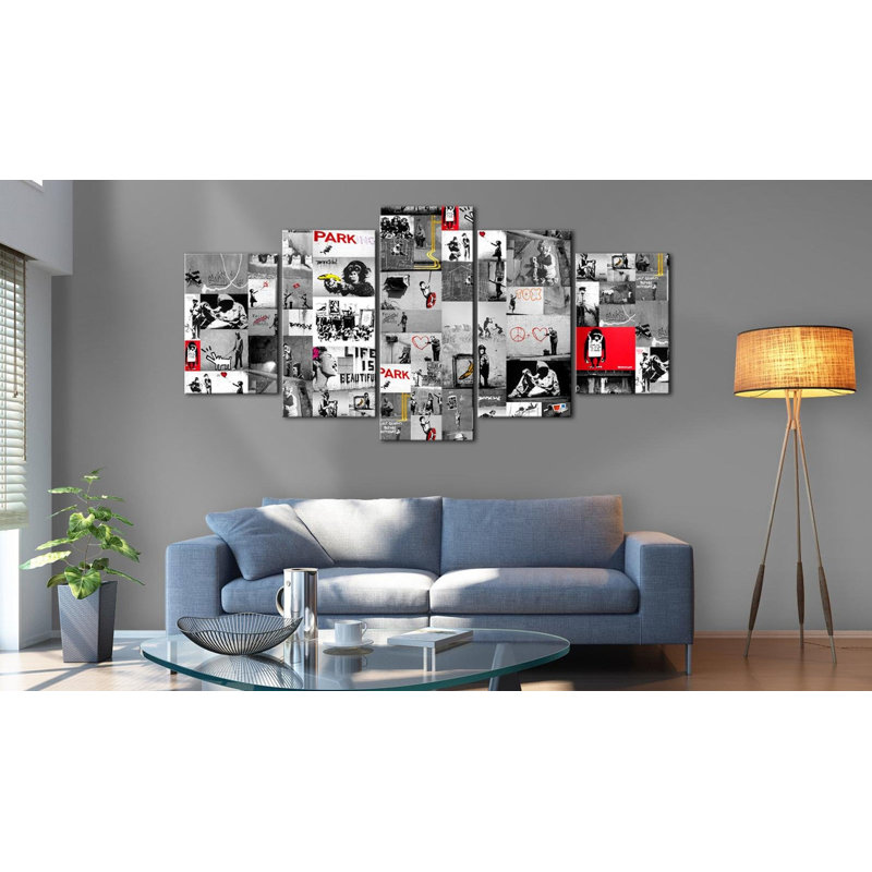 Lariana Banksy Street Crimes sur toile, H 20 po x l 40 po