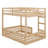 Full Over Full Wooden Bunk Bed With Ladder And Safety Rails-1556099876
