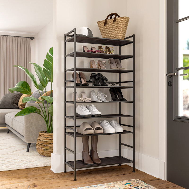 Seville Classics 3-Tier (12 Pair) Stackable Resin Shoe Storage Rack ...