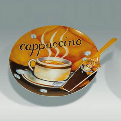 Ceramic 12" CERAMIC CAKE PLATE WITH SEVER