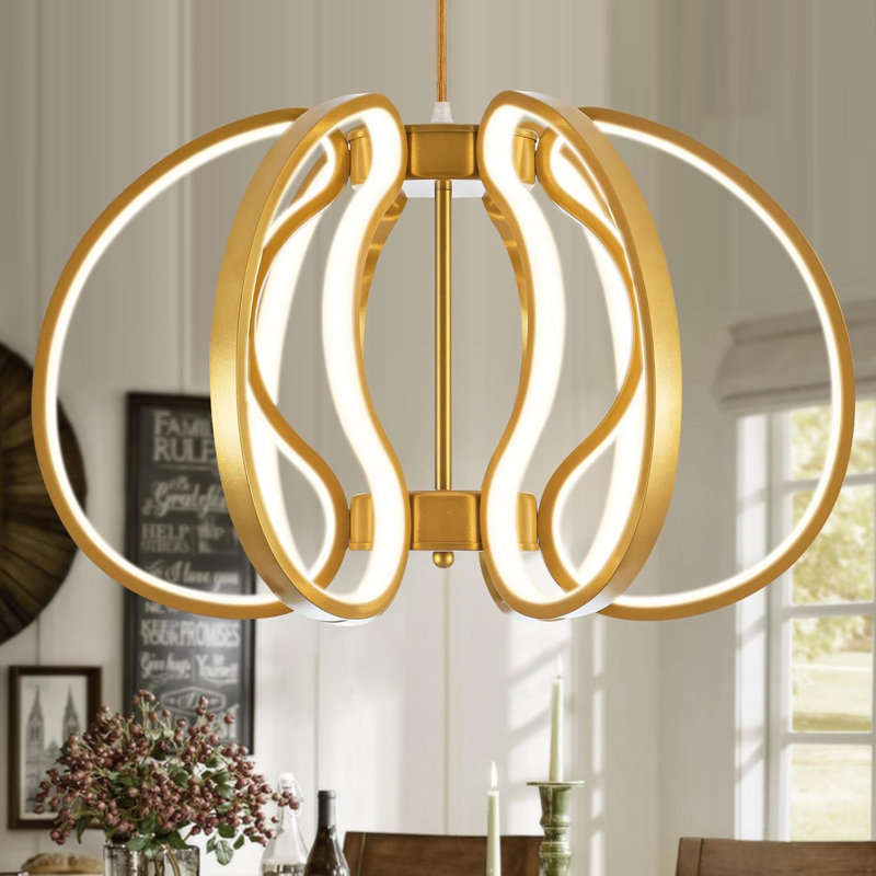 Modern Pendant Light, Gold