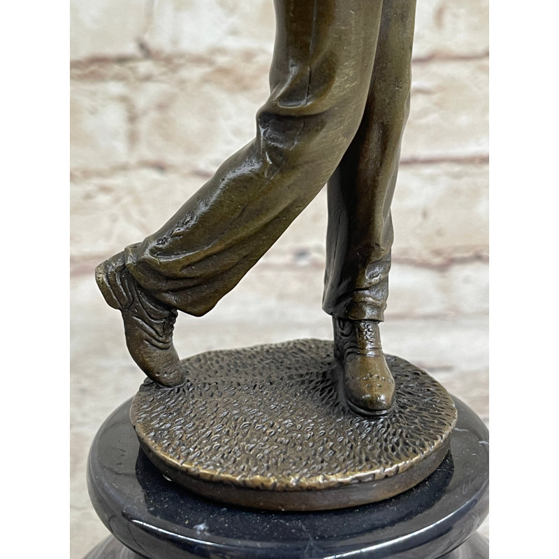 Figurine de sculpture en bronze PURE BRONZE Athlète jouer au golf homme CADDY