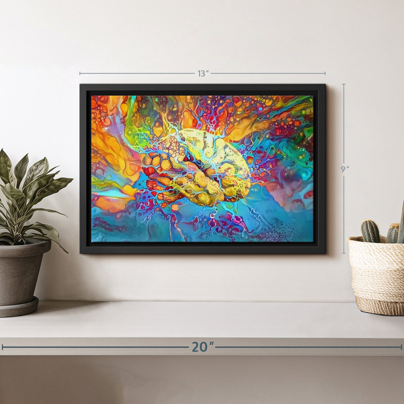 Abstract Brain Canvas Print, 9" H x 13" W