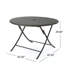Foldable Round Wicker Dining Table for Outdoor Hosting