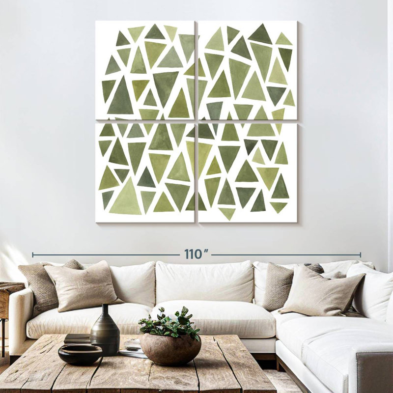 Avery Celadon Geometry I, 74" H x 74" W