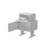 Modern Robot-Style End Table With 360-Degree Rotating Head | High-Quality MDF Construction & Transparent Vertical Stripe Glass Doors | Compact Storage & Contemporary Design For Small Spaces
