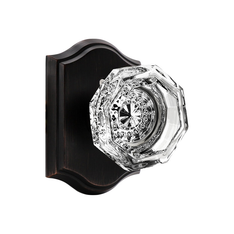 Crystal Door Knobs, Oil Rubbed Bronze, Privacy (Bed & Bath)