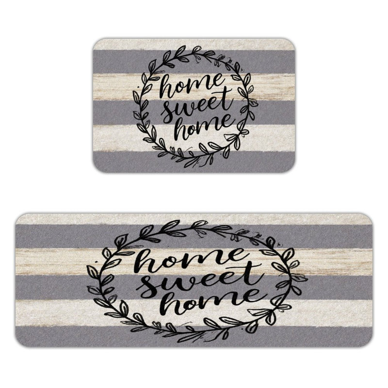 Couronne rustique, tapis de cuisine antidérapants 2 pièces