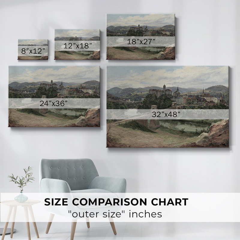 Paysage rétro - CDL, H 41 po x l 61 po x P 1,5 po, Toile tendue