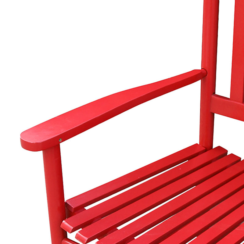 Chaise berçante en bois massif Bromwyn