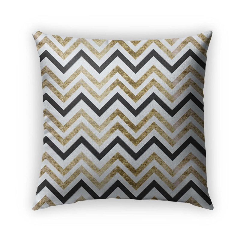 Housse et insert de coussin carré extérieur ZigZag, 16 po x 1 po