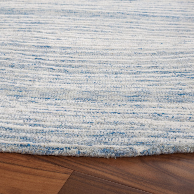 Ameelia Hand Tufted Indian Wool And Cotton With Latex Abstract Rug, Round 6'