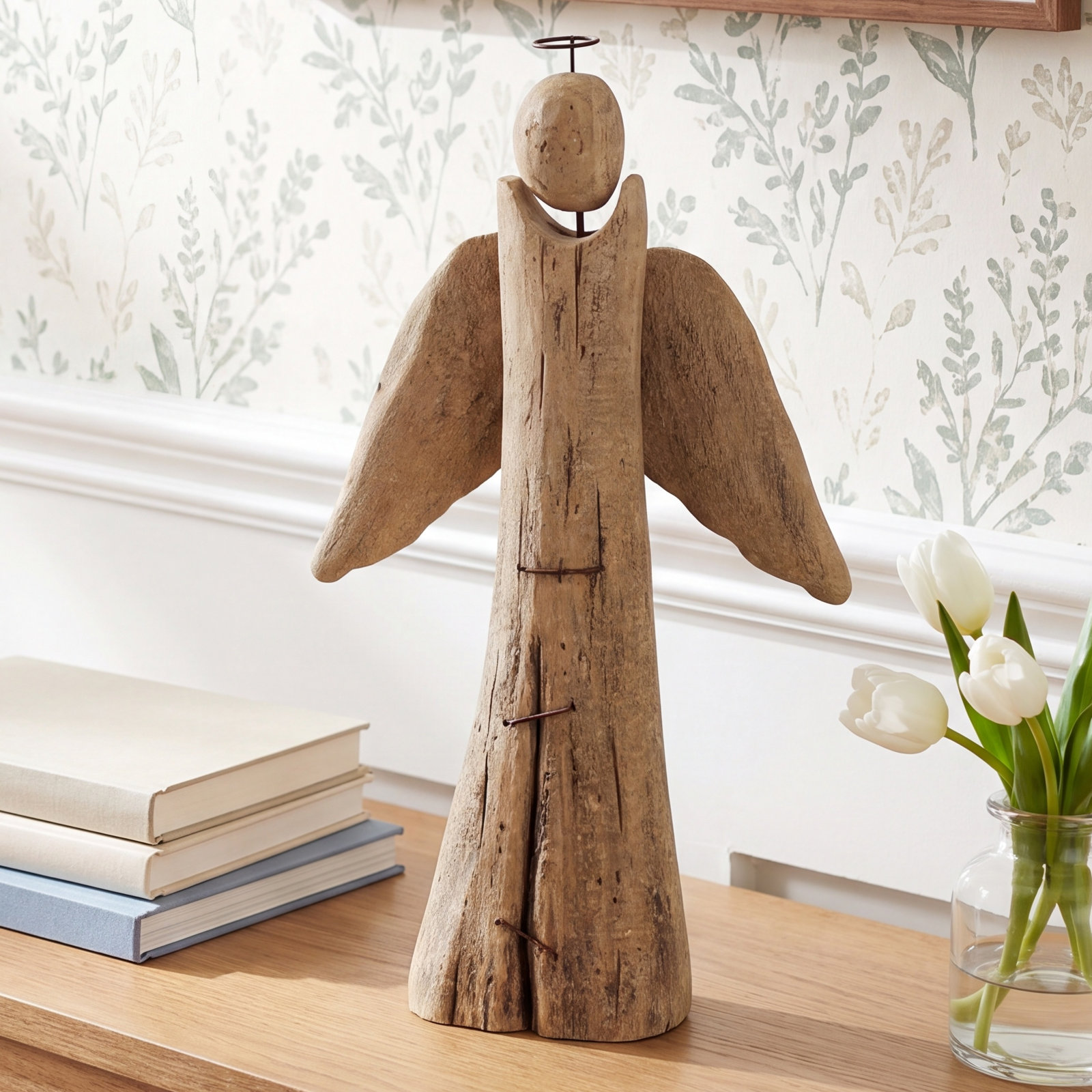 Rustic Angel Holiday Accent, 13.75'' H x 7'' W x 2'' D
