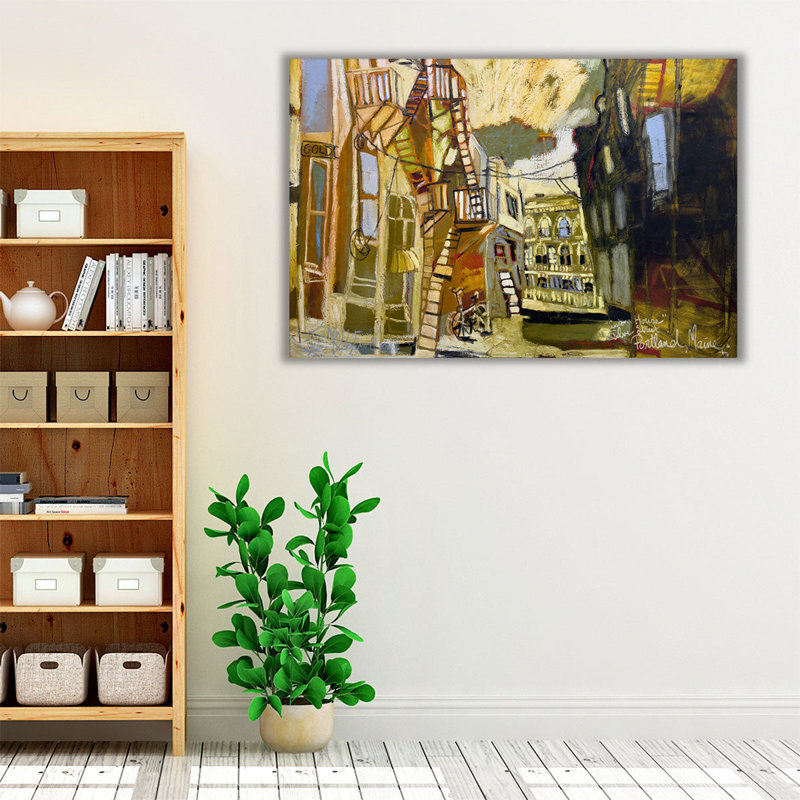 Voisinage de Portland III - reproduction d'art sur toile, H 24 po x l 36 po