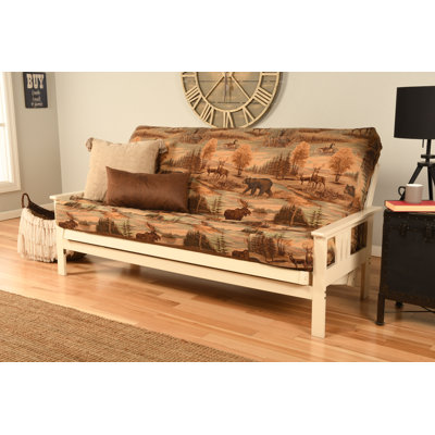 Johnte Full-Size Futon Frame and Full-Size Innerspring Mattress