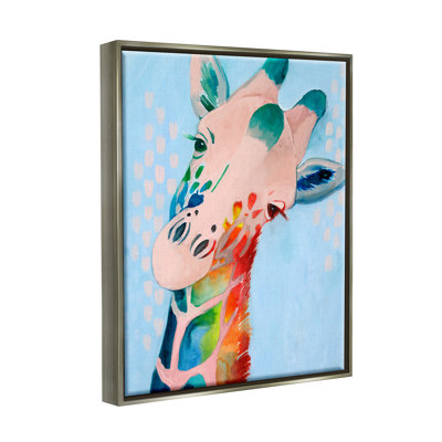 "Rainbow", art mural sur toile bleu abstrait par Grace Popp