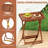  Patio Solid Wood Tray Table w/ Removable Top Rectangular TV Tray Bistro Table-860616982
