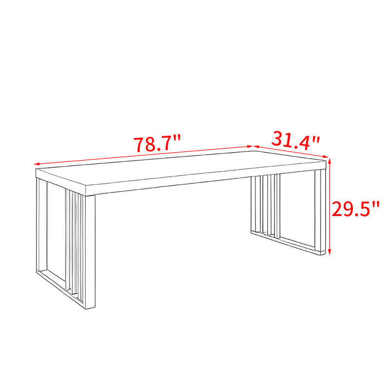 Yaniel, 29.5"H x 78.7"L x 31.4"W