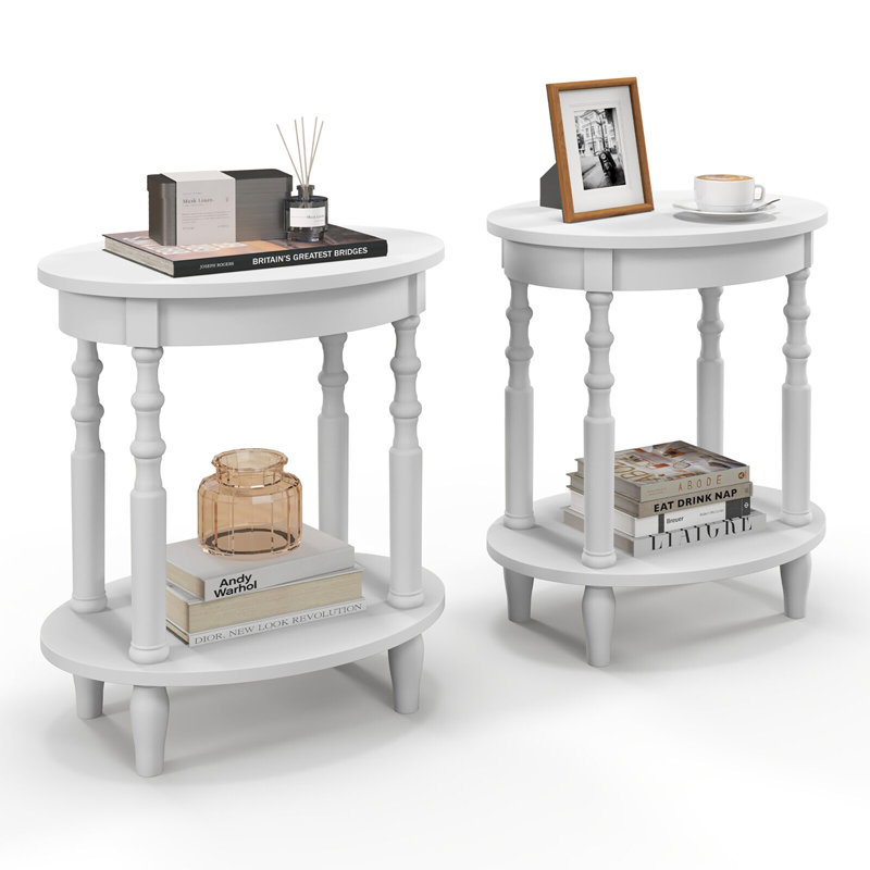 Ceriah End Table Set, White, 2
