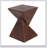 Geometric MGO Side Table With Twisted Hourglass Design And Wood-Like Finish, Durable And Versatile For Indoor And Outdoor Use-1178567282