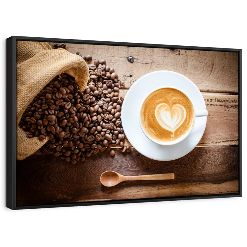 Art mural café au lait, H 17 po x l 25 po