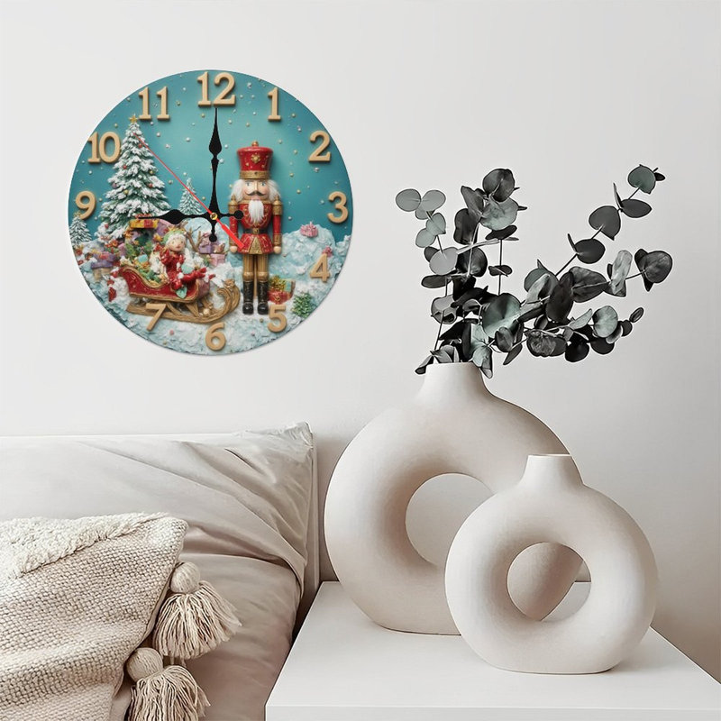 Horloge de Noël-Casse-noisette-Elf-traîneau