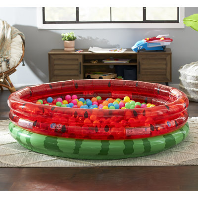 Plastic Round Inflatable Pool 10.5'' H x 12'' W x 3.375'' L
