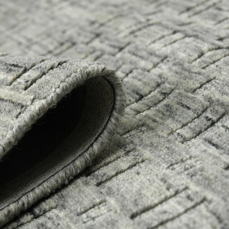 Sieda Wool Geometric Indoor Rug, Rectangle 3'6" x 5'6"