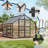 8x12 ft Polycarbonate Walk-in Greenhouse with Lockable Door and Roof Vent, All-Weather Aluminum Frame for Backyard Garden-125386152
