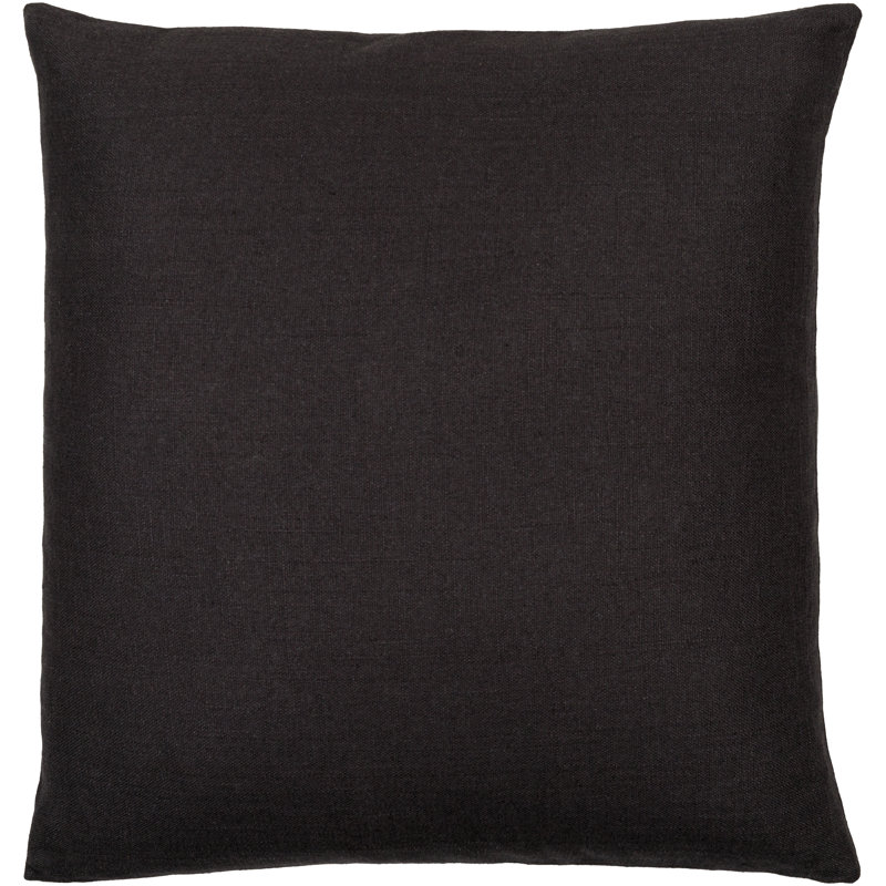 Natalia Cotton Throw Pillow, Down, Black