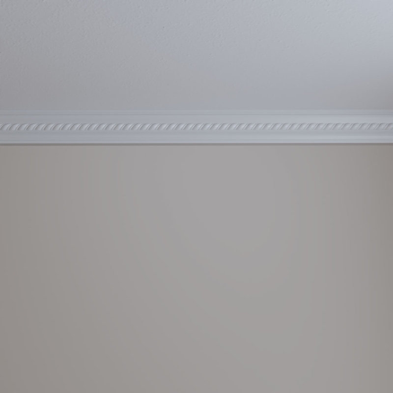 Oslo Rope White Polyurethane Crown Moulding 94.5"