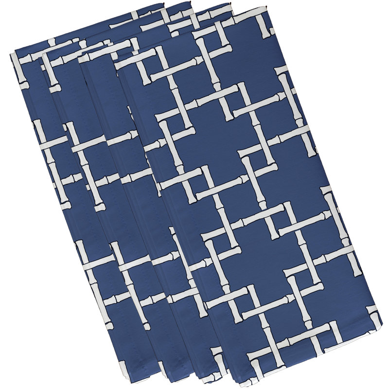 Ensemble de serviettes 4 pièces Yoshida, L 18 po x L 18 po, bleu