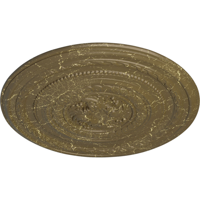 26 médaillon de plafond perle de 26 1/4 po x P 1 1/2 po (convient aux auvents jusqu'à 1 7/8 po), Boue Mississippi craquelée