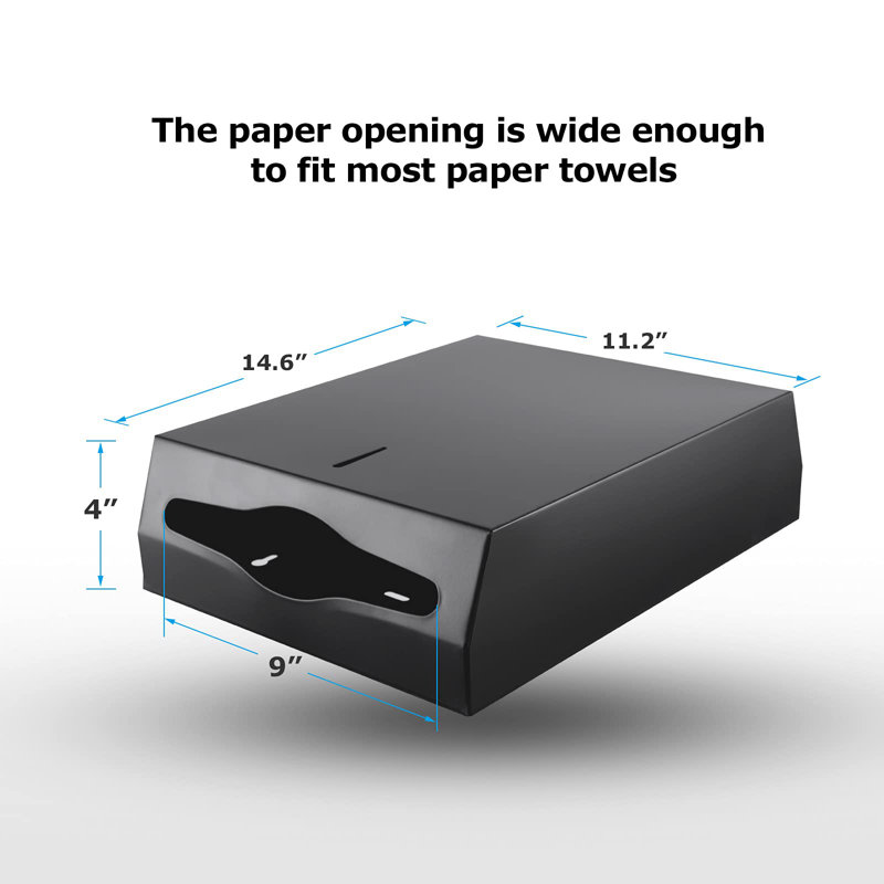 Distributeur de papier essuie-mains mural pliable en C, Noir