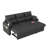 L-Shaped Linen Sleeper Sectional Sofa Bed with Storage Chaise, Solid Wood Frame, USB Charging-1672139324