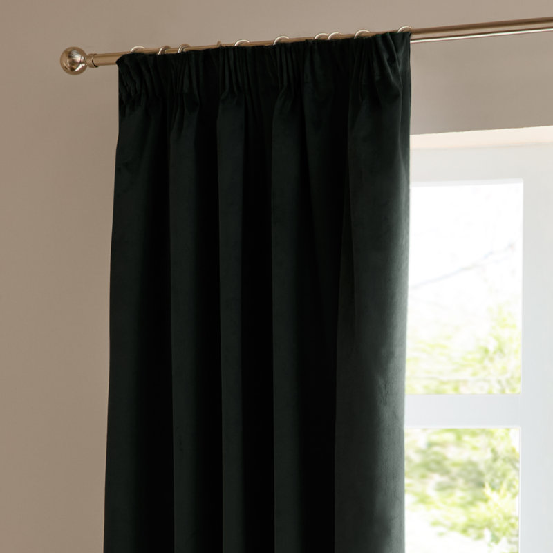 The Ultimate Velvet Blackout Curtain Panel Pair, Black, 168cm Width x 137cm Drop
