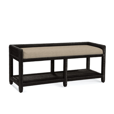 Glinda Wicker Shelves Storage Bench by Birch Lane