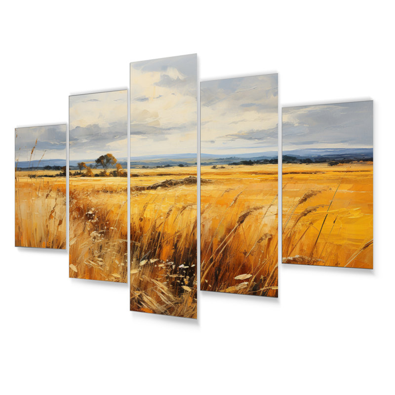 Denmark Yellow Fields Of Gold Cities & Countries Wall Decor on Metal